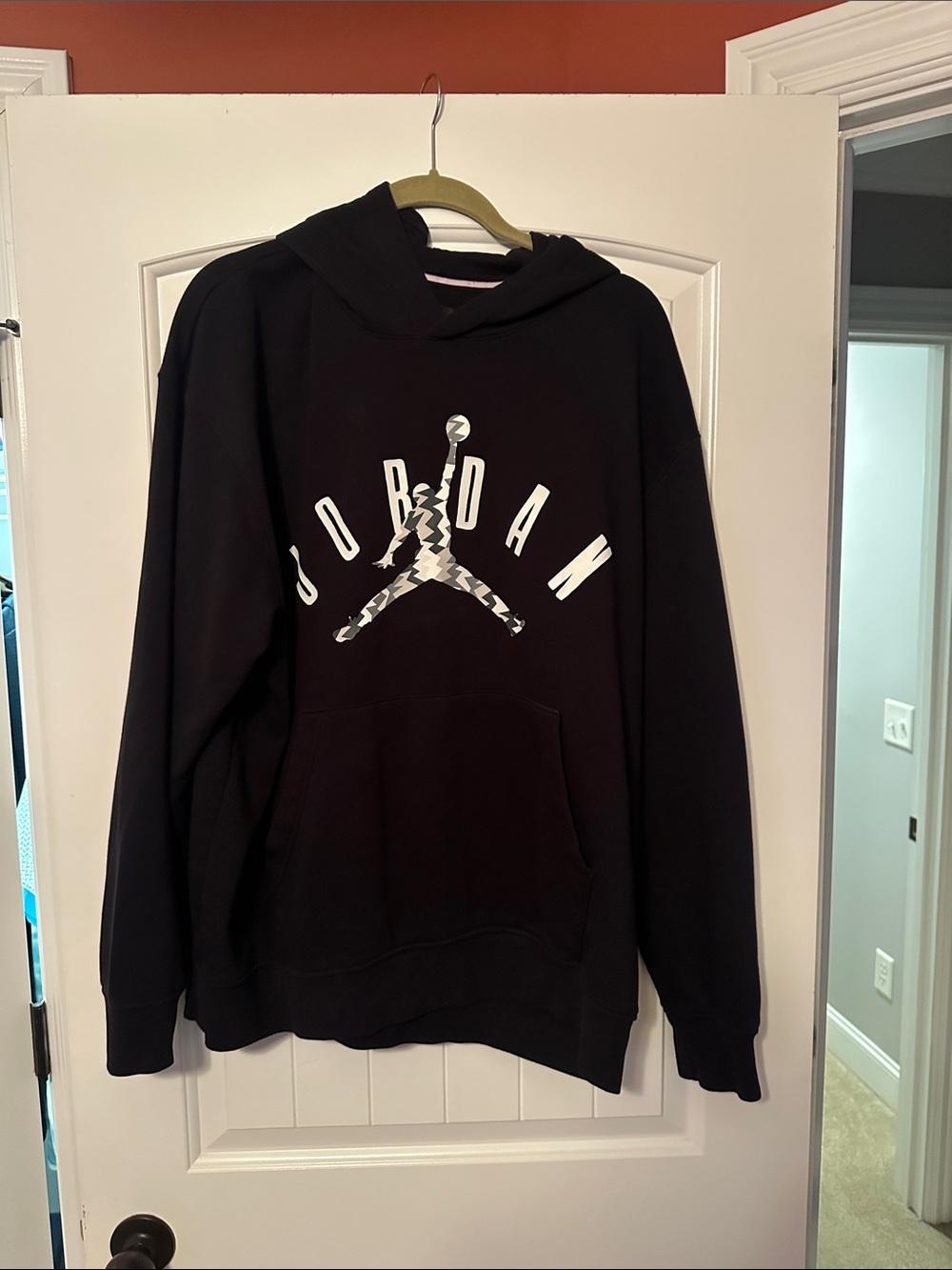 Jordan Black Hoodie with White Jumpman Logo